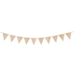 Guirlande de 10 fanions multicolores avec dorure pour anniversaire - 3 m - Âge au choix