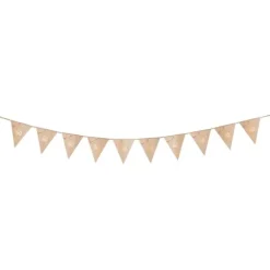 Guirlande de 10 fanions multicolores avec dorure pour anniversaire - 3 m - Âge au choix