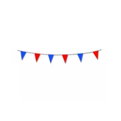 Guirlande de 15 Fanions - Rouge / Bleu - 5 m