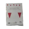 Guirlande de 30 fanions - Rouge et Blanc - 10 m