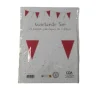 Guirlande de 15 fanions - Rouge et Blanc - 5 m