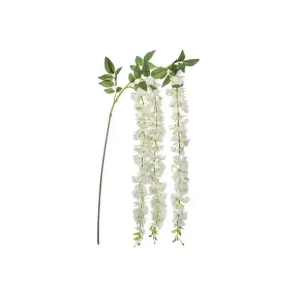 Guirlande de glycine tombante bleue avec feuillage - 180 cm
