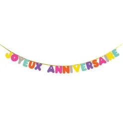 Guirlande de lettres en Papier Multicolore Joyeux Anniversaire - 2 mètres