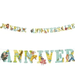 Guirlande de lettres en papier - Joyeux Anniversaire - 2,5 m - One Piece ®