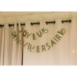 Guirlande de lettres "Joyeux Anniversaire" en papier - 2 m - Collection Dinosaures