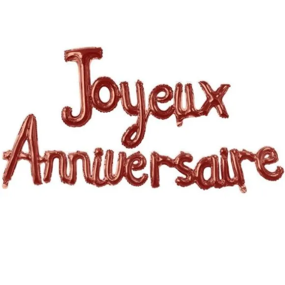 Guirlande de mots gonflables - Joyeux Anniversaire - Collection Terracotta