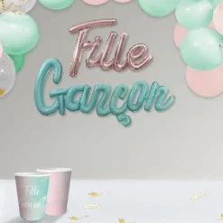 Guirlande de mots gonflables - Fille ou Garçon ? - Collection Gender Reveal