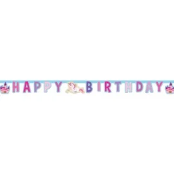 Guirlande en Carton "Happy Birthday" - Licorne