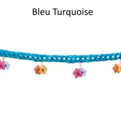 Guirlande en Papier Hawaï et Fleurs d'Hibiscus - Coloris Assortis