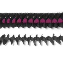 Guirlande en Papier "Zinnia Duo" - Noir / Fuchsia