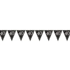 Guirlande Fanion - 40 Ans Argent