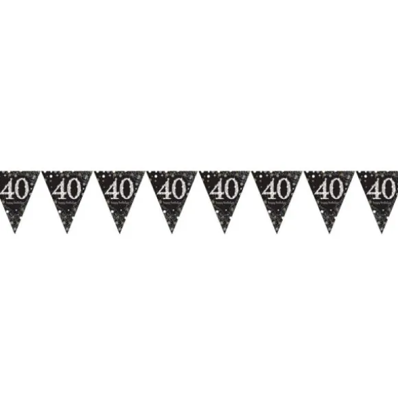Guirlande Fanion - 40 Ans Argent