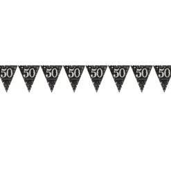 Guirlande Fanion - 50 Ans Argent