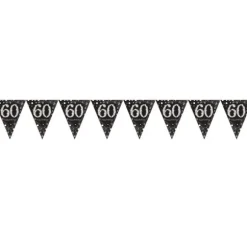 Guirlande Fanion - 60 Ans Argent