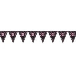 Guirlande Fanion - 30 Ans Rose