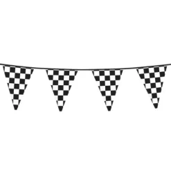 Guirlande Fanions Damier Noir et Blanc