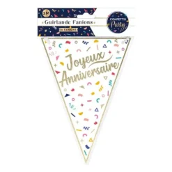 Guirlande à fanions - Joyeux Anniversaire - Collection Confettis