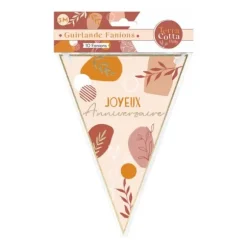 Guirlande à fanions - Joyeux Anniversaire - Collection Terracotta
