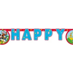 Guirlande Happy Birthday en carton FSC Mickey™ Rock the House