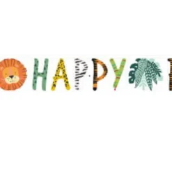 Guirlande Happy Birthday - Les Animaux de la Jungle