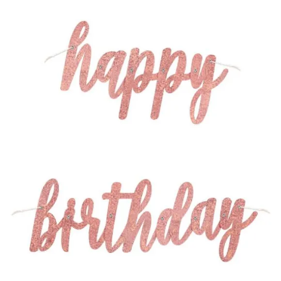 Guirlande " Happy Birthday " Prism - Glitz Rose Gold