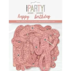 Guirlande " Happy Birthday " Prism - Glitz Rose Gold