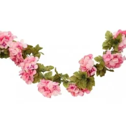 Guirlande Hortensia artificielle - Rose - 220 cm