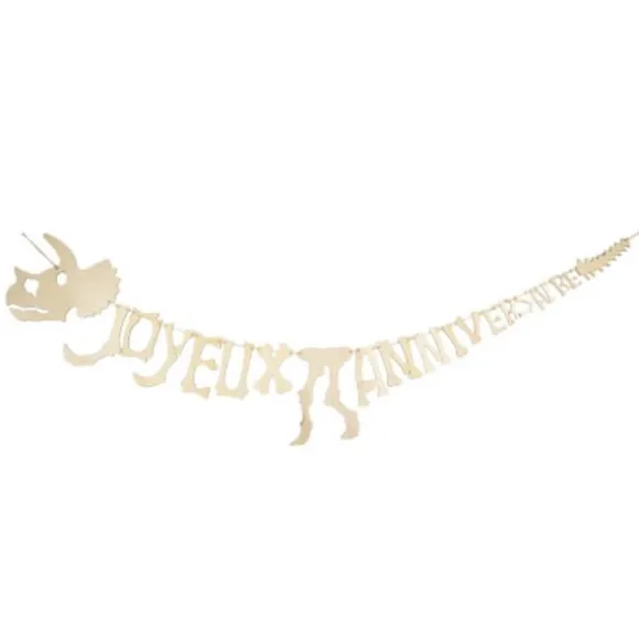 Guirlande Joyeux Anniversaire 2 M - Collection Dinosaure Kraft