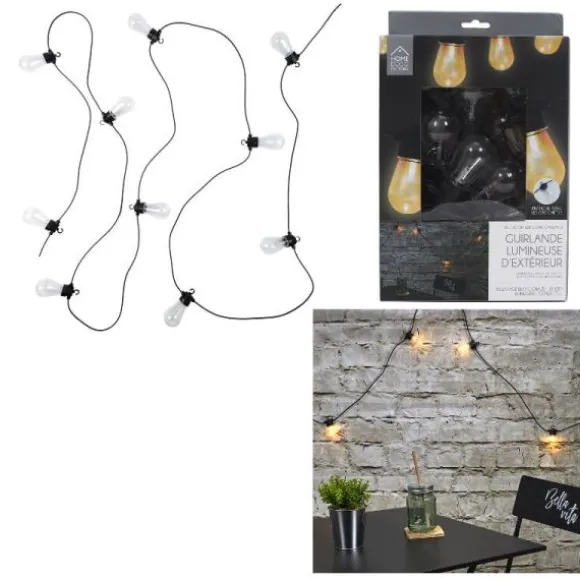 Guirlande lumineuse ampoules extérieure - Blanc Chaud - 5 m