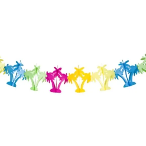 Guirlande Palmiers en Papier Multicolore - 4 mètres