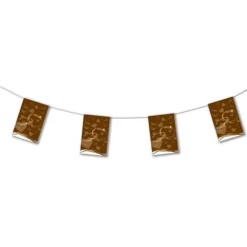 Guirlande papier Mariage Chocolat  de 4 mètres avec 8 fanions 20x30 cm