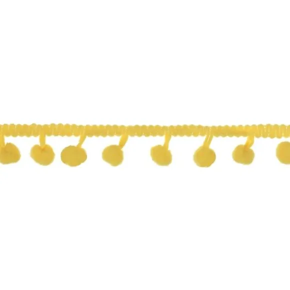 Guirlande Pompon Uni - Jaune