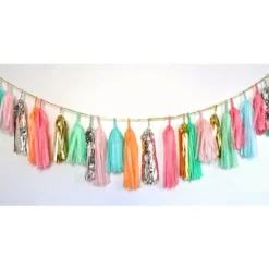 Guirlande 5 tassels - Fuchsia