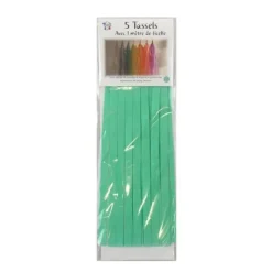 Guirlande 5 tassels - Vert d'Eau