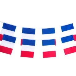Guirlande Tricolore France Polyester - 15 pavillons - 4M