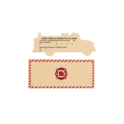 8 invitations avec enveloppes - Collection Pompier