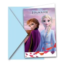 6 Invitations - La Reine des Neiges 2