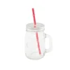 Jar en Verre avec Paille Rouge