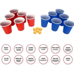 Jeu à boire - Bière Pong avec 12 gages - Collection SOS Apéro