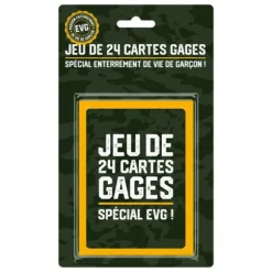 Jeu de 24 cartes gages - Collection Mission Enterrement de vie de garçon