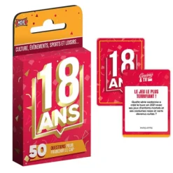 Jeu de cartes "50 questions pour franchir le cap" pour anniversaire - Âge au choix