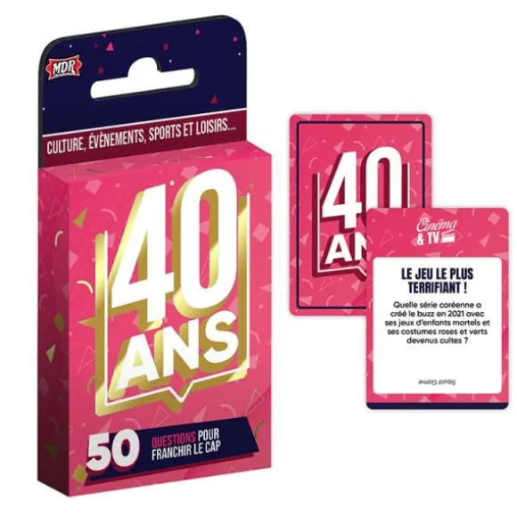 Jeu de cartes "50 questions pour ton départ en retraite" pour départ à la retraite