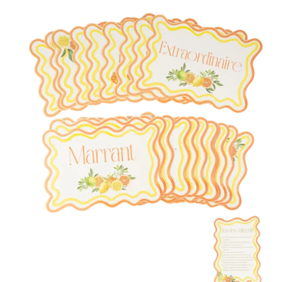 Jeu des adjectifs - 27,5 x 19,5 cm - Collection Fizz Agrume