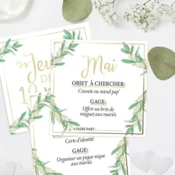 Jeu des 12 mois - Vive les mariés