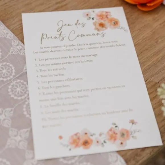 Jeu des points communs FSC® - 12 x 17,5 cm - Collection Peachy
