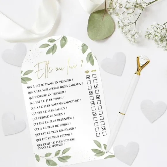 Jeu "Elle ou Lui" pour mariage - Collection Vive les Mariés