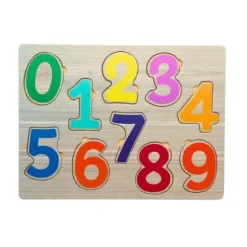 Jeu en bois - Puzzle avec lettres ou chiffres - 30 x 21 cm - Modèle Aléatoire