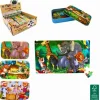 Jeu en bois - Puzzle de 60 pièces avec boîte en métal - Modèle Aléatoire