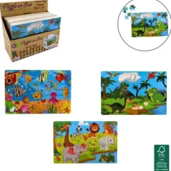 Jeu en bois - Puzzle de 30 pièces - 15 x 22,5 cm - Modèle Aléatoire