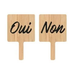Jeu "Oui / Non" en bois pour mariage